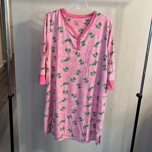 Pink and green frog nightgown